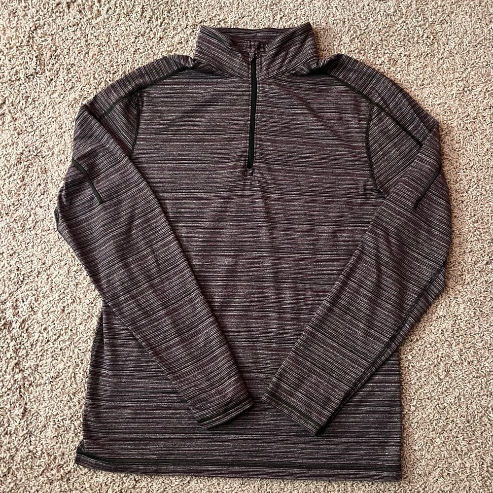 Lululemon striped 1/4 zip